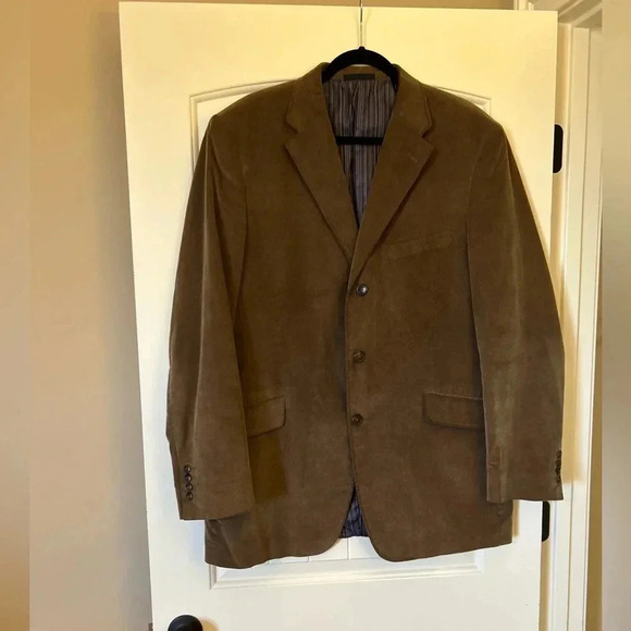 Men’s Brown Corduroy Blazer. Madison Size 44L Sport Coat - Picture 1 of 10